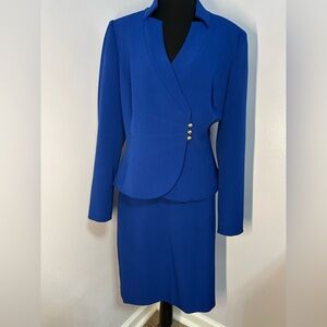 Elegant Blue Skirt Suit